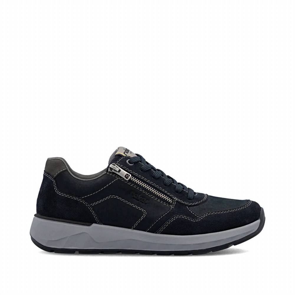 NEW RIEKER men's bruce 00 sneaker in kobalt/pazifik/stromboli